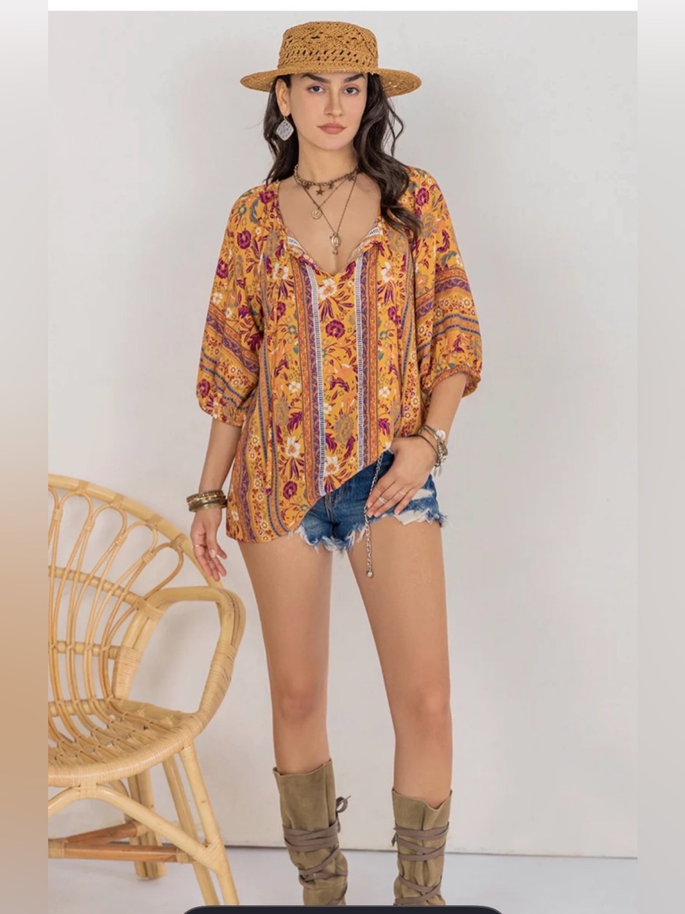 NWT Rustty Dustty modern bohemia crush top, Size large